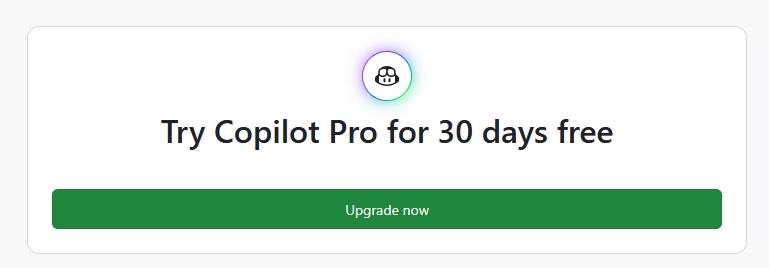 Try Copilot Pro for 30 days free 畫面